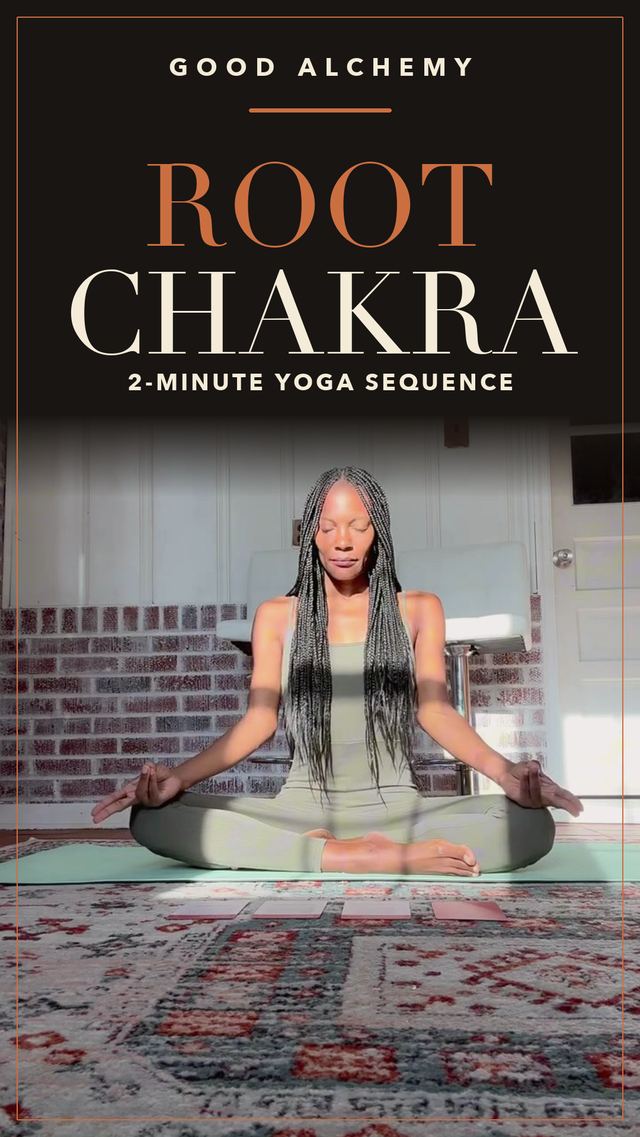 Still from the root chakra yoga sequence video.